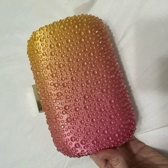 Aurora Hot Fix Crystal Clutch In Sunset - Picture 3 of 7